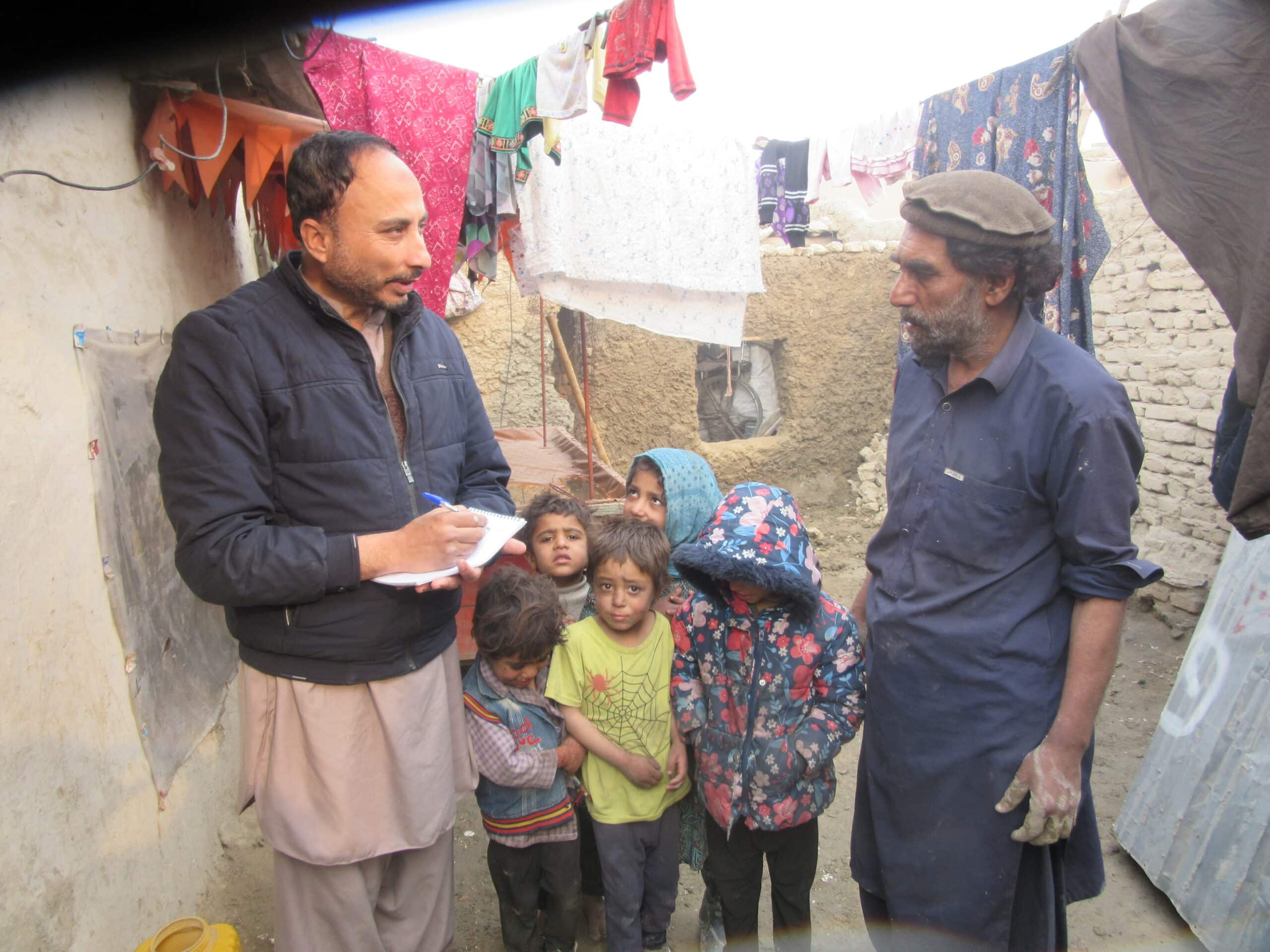 Staff meeting with kabul refugee family